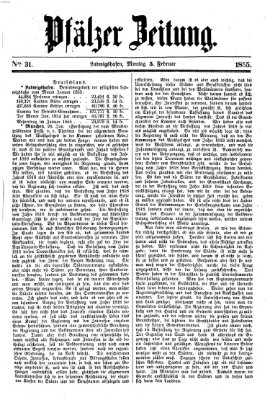 Pfälzer Zeitung Montag 5. Februar 1855