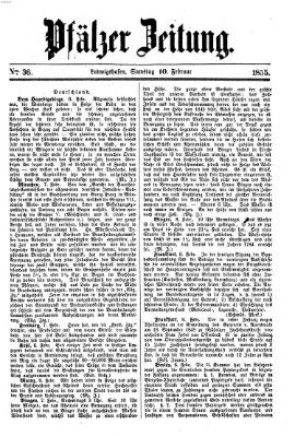 Pfälzer Zeitung Samstag 10. Februar 1855
