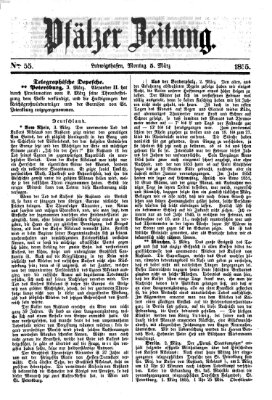 Pfälzer Zeitung Montag 5. März 1855