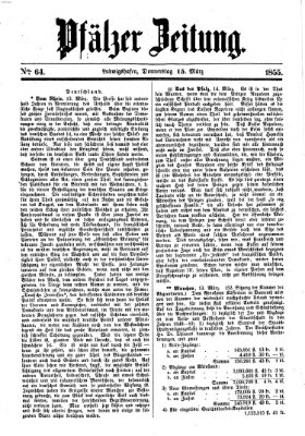 Pfälzer Zeitung Donnerstag 15. März 1855