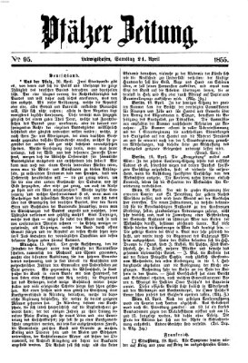 Pfälzer Zeitung Samstag 21. April 1855