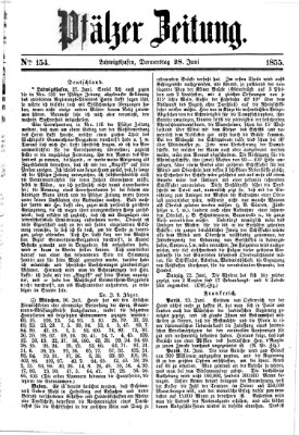 Pfälzer Zeitung Donnerstag 28. Juni 1855