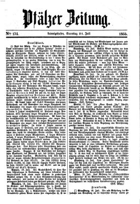 Pfälzer Zeitung Samstag 21. Juli 1855