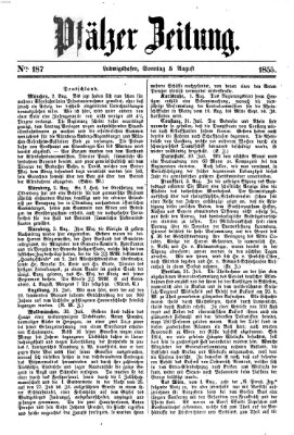Pfälzer Zeitung Sonntag 5. August 1855