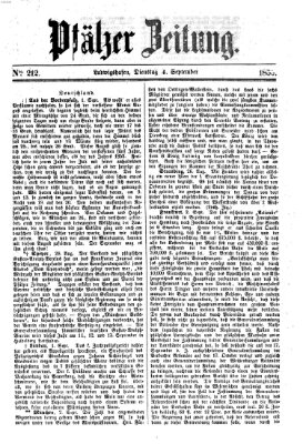 Pfälzer Zeitung Dienstag 4. September 1855