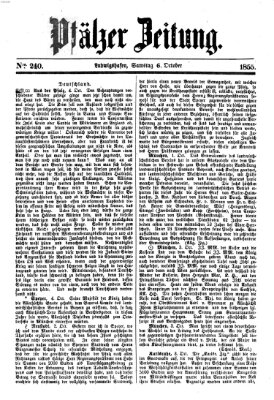 Pfälzer Zeitung Samstag 6. Oktober 1855