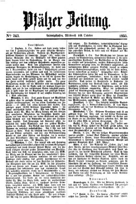 Pfälzer Zeitung Mittwoch 10. Oktober 1855