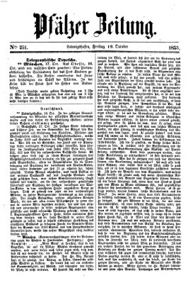 Pfälzer Zeitung Freitag 19. Oktober 1855