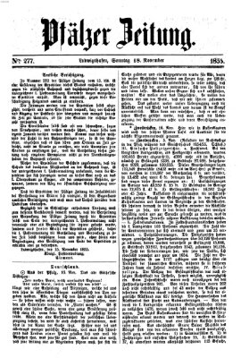 Pfälzer Zeitung Sonntag 18. November 1855