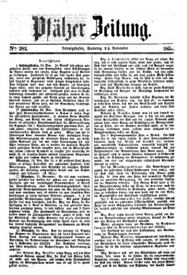 Pfälzer Zeitung Samstag 24. November 1855