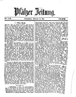 Pfälzer Zeitung Mittwoch 14. Mai 1856