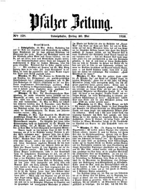 Pfälzer Zeitung Freitag 30. Mai 1856