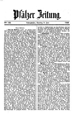 Pfälzer Zeitung Samstag 7. Juni 1856