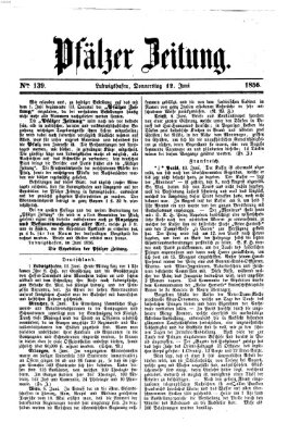Pfälzer Zeitung Donnerstag 12. Juni 1856