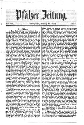 Pfälzer Zeitung Sonntag 24. August 1856