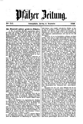 Pfälzer Zeitung Freitag 5. September 1856