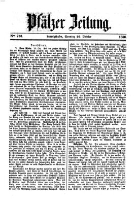 Pfälzer Zeitung Sonntag 26. Oktober 1856