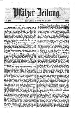 Pfälzer Zeitung Sonntag 28. Dezember 1856