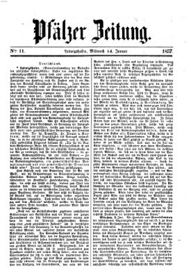 Pfälzer Zeitung Mittwoch 14. Januar 1857