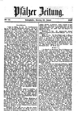 Pfälzer Zeitung Sonntag 25. Januar 1857