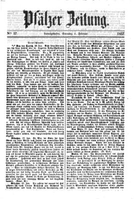 Pfälzer Zeitung Sonntag 1. Februar 1857