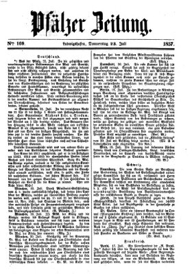 Pfälzer Zeitung Donnerstag 23. Juli 1857