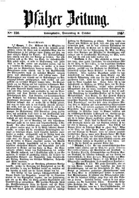 Pfälzer Zeitung Donnerstag 8. Oktober 1857