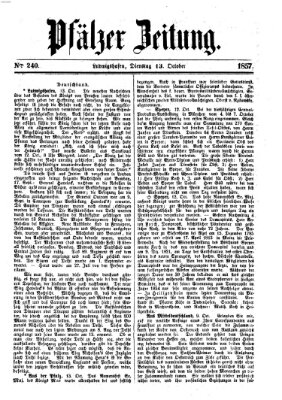 Pfälzer Zeitung Dienstag 13. Oktober 1857
