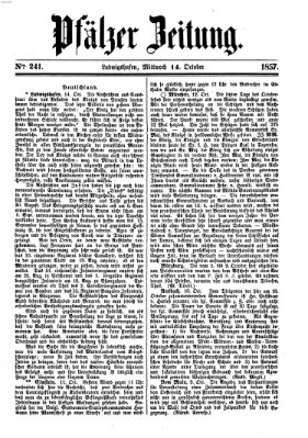 Pfälzer Zeitung Mittwoch 14. Oktober 1857