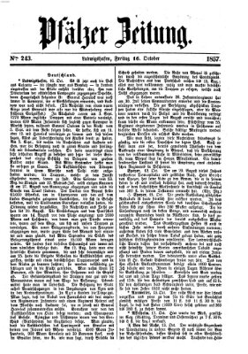 Pfälzer Zeitung Freitag 16. Oktober 1857