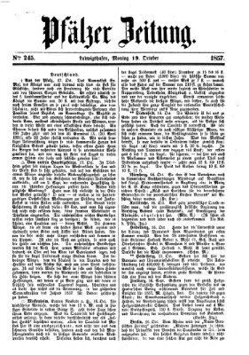 Pfälzer Zeitung Montag 19. Oktober 1857