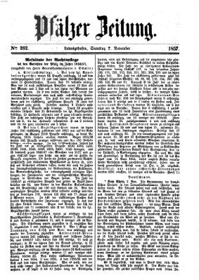 Pfälzer Zeitung Samstag 7. November 1857