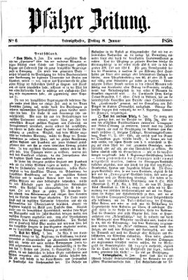 Pfälzer Zeitung Freitag 8. Januar 1858