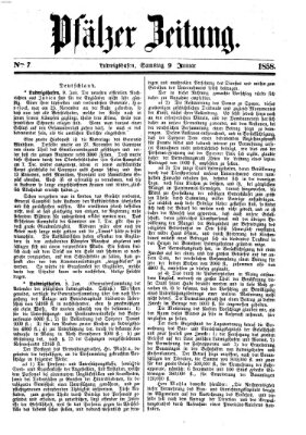 Pfälzer Zeitung Samstag 9. Januar 1858