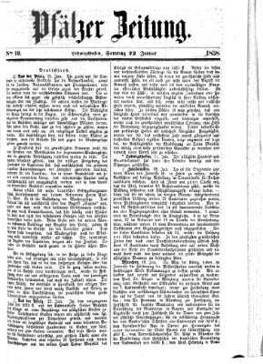 Pfälzer Zeitung Samstag 23. Januar 1858