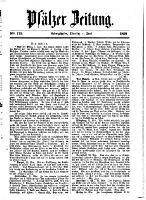 Pfälzer Zeitung Dienstag 1. Juni 1858
