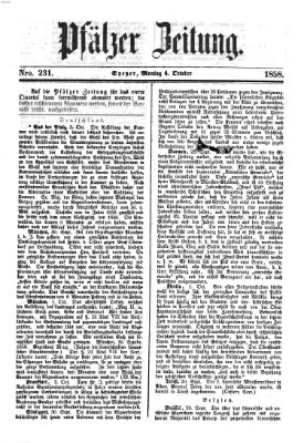 Pfälzer Zeitung Montag 4. Oktober 1858