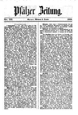 Pfälzer Zeitung Mittwoch 6. Oktober 1858