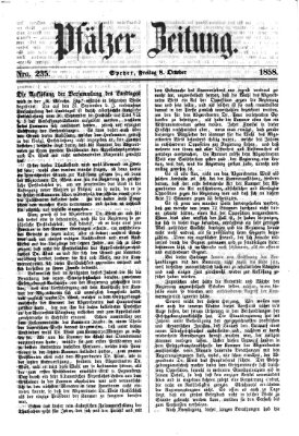 Pfälzer Zeitung Freitag 8. Oktober 1858