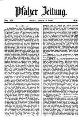 Pfälzer Zeitung Dienstag 12. Oktober 1858