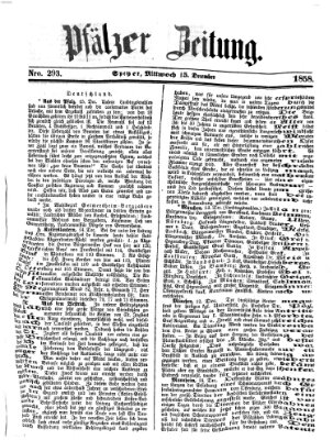 Pfälzer Zeitung Mittwoch 15. Dezember 1858