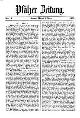 Pfälzer Zeitung Mittwoch 5. Januar 1859