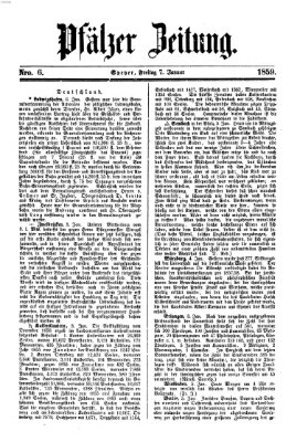 Pfälzer Zeitung Freitag 7. Januar 1859