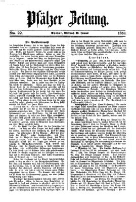 Pfälzer Zeitung Mittwoch 26. Januar 1859