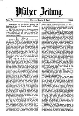 Pfälzer Zeitung Samstag 2. April 1859