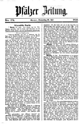 Pfälzer Zeitung Donnerstag 28. Juli 1859