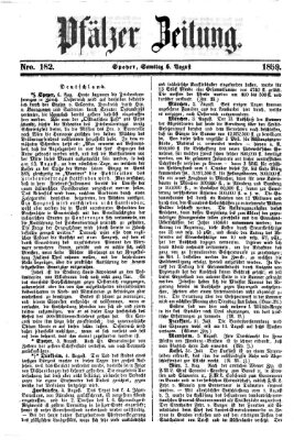 Pfälzer Zeitung Samstag 6. August 1859