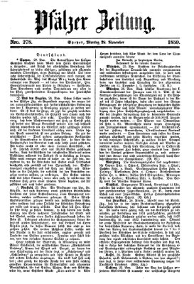 Pfälzer Zeitung Montag 28. November 1859