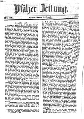 Pfälzer Zeitung Montag 12. Dezember 1859