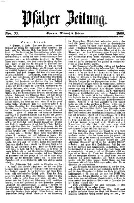 Pfälzer Zeitung Mittwoch 8. Februar 1860